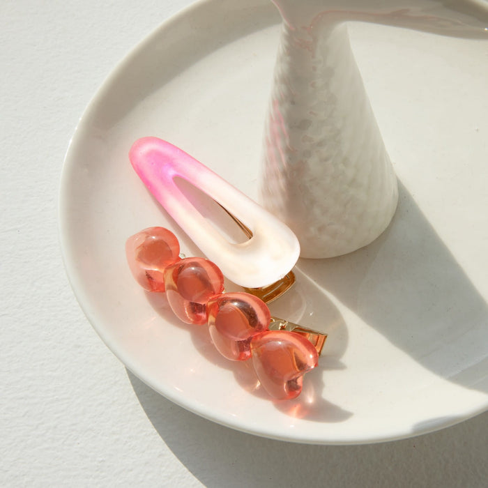 Pink Hair Clips - set of 2