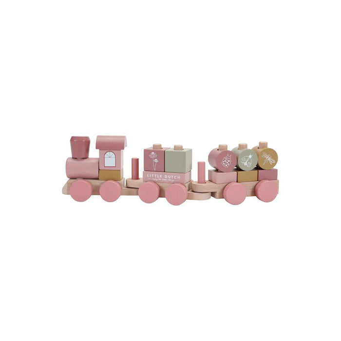 Little Dutch: Wooden Stacking Train - Wild Flowers