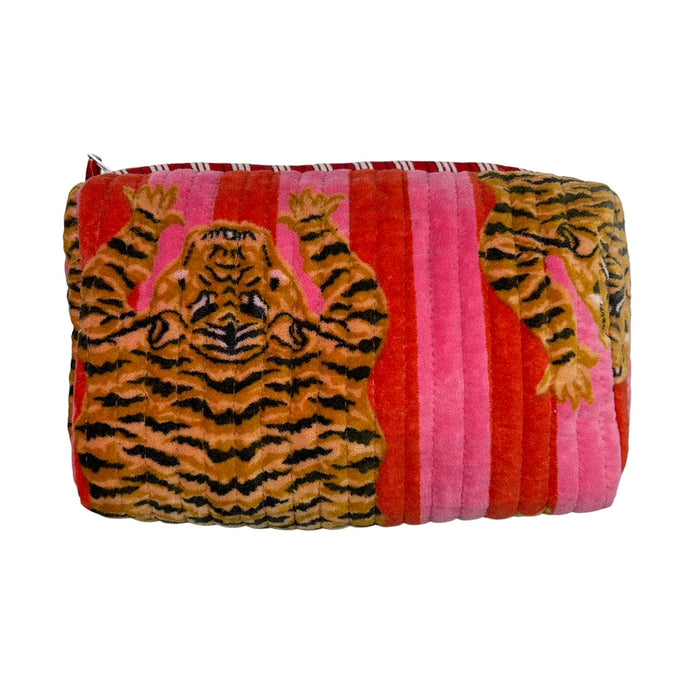 Sixton London: Madagascar Make Up Bag in Pink - 2 sizes available