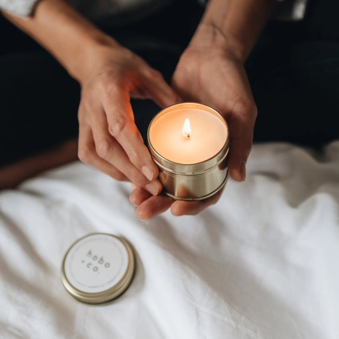 Christmas Frankincense + Myrrh Travel Tin Soy Candle