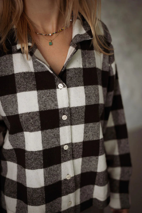Another Fox:Gingham Check Shirt - Adult