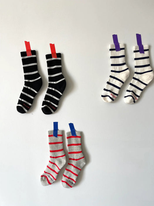 Le Bon Shoppe: Striped Boyfriend Socks - Sailor Stripe