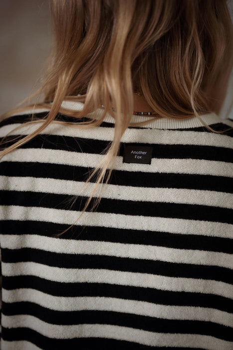 Another Fox: Stripe Terry Towel Sweatshirt- Adult