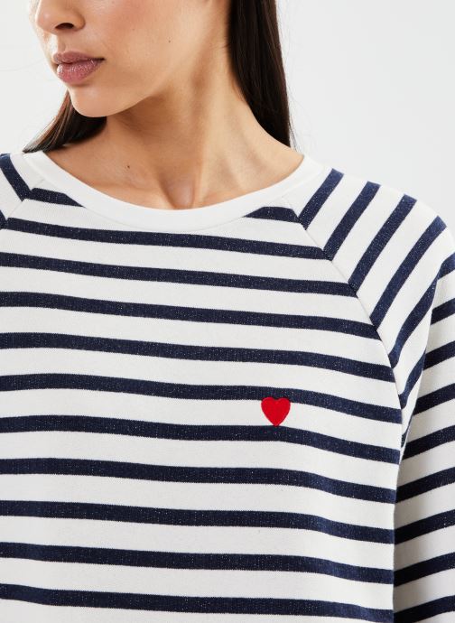 Stripe Sweater with Heart Detail
