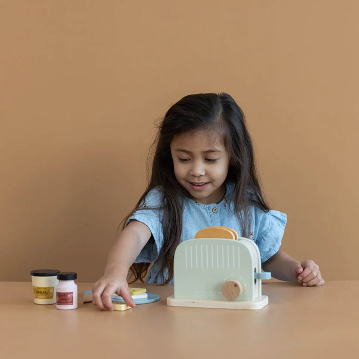 Little Dutch: Wooden toaster set - mint