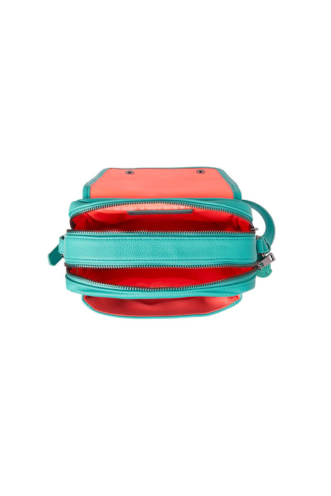 Scamp & Dude: Turquoise Twin Compartment Cross Body Bag