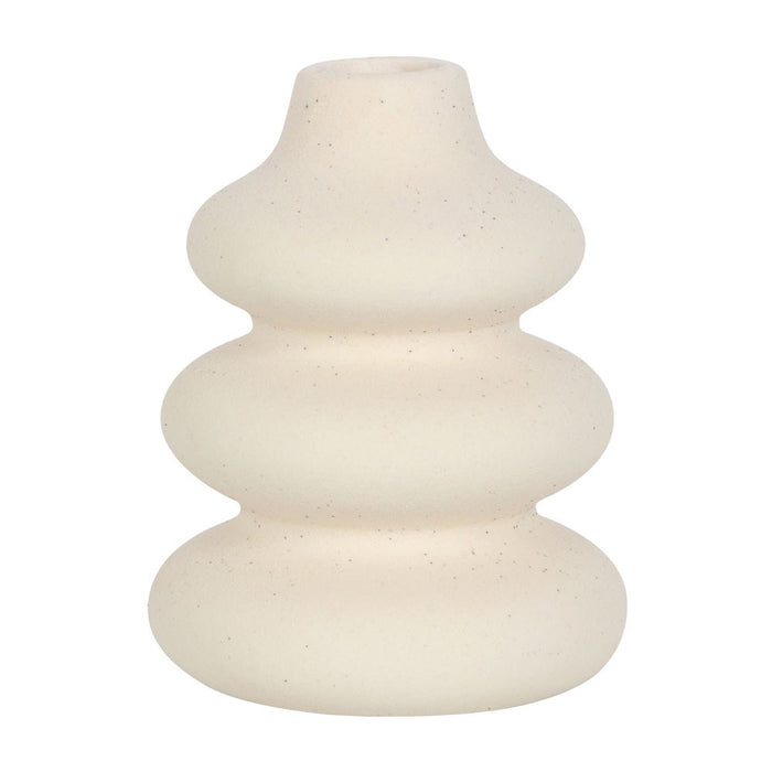 Modern Minimalist Cream Speckle Single Stem Vase