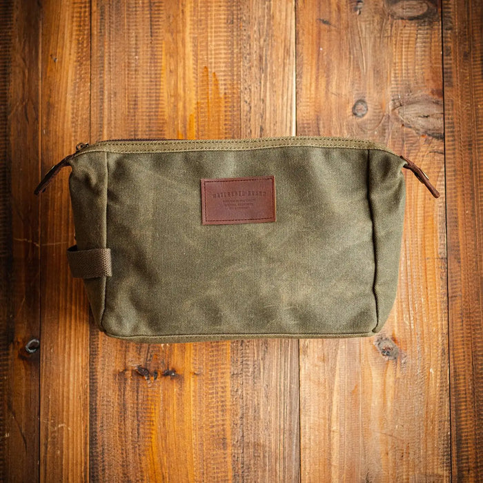Watershed: The Waxed Huntaway Wash Bag - Khaki