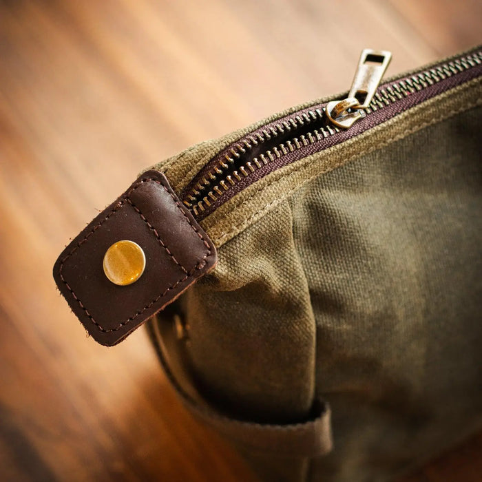 Watershed: The Waxed Huntaway Wash Bag - Khaki