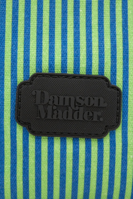 Damson Madder: Wash Bag in Green & Blue Stripe