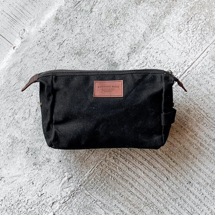 Watershed: The Waxed Huntaway Wash Bag - Black