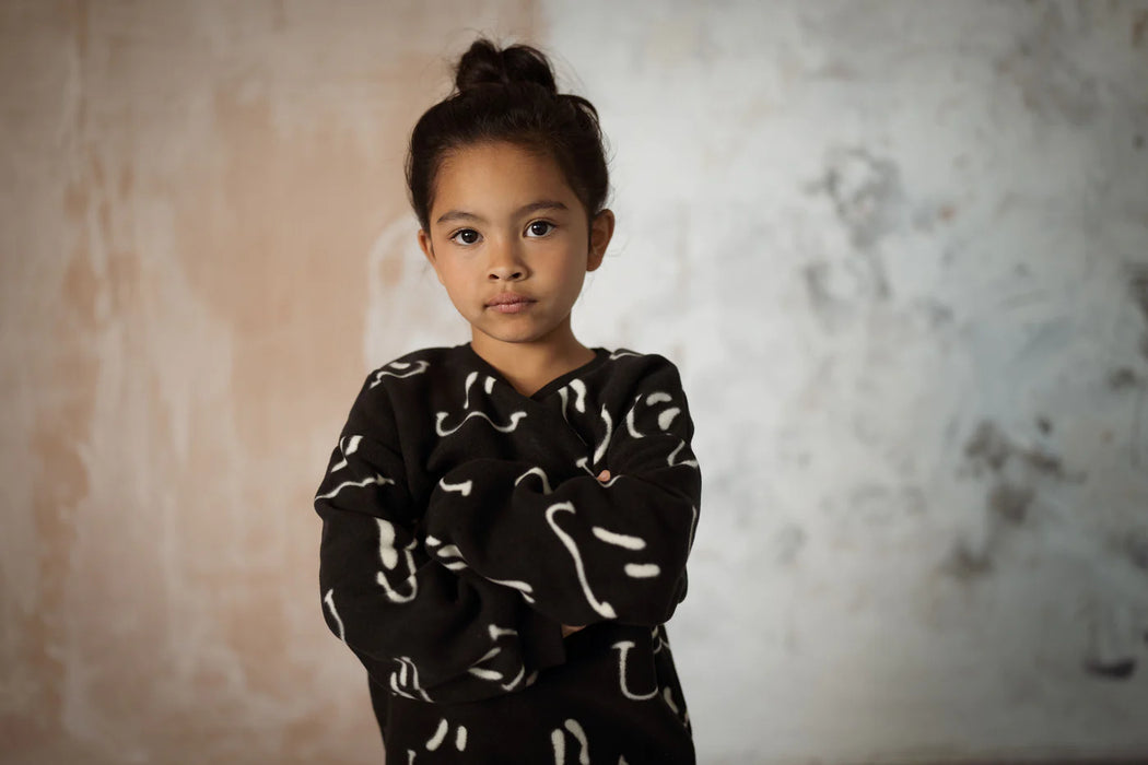 Another Fox: Wavy Grin Polar Fleece Sweatshirt - Kids