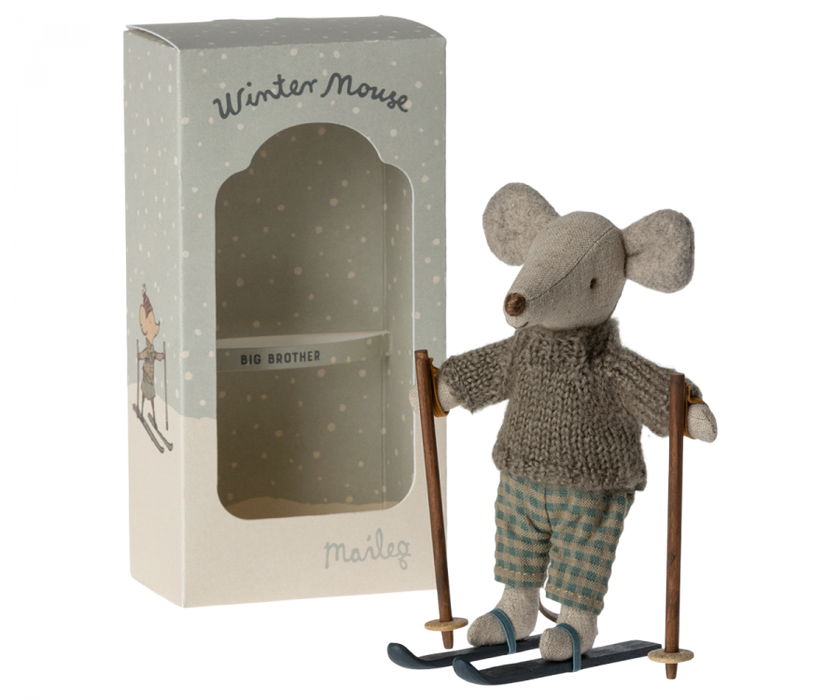 Maileg: Winter mouse with ski set, Big brother
