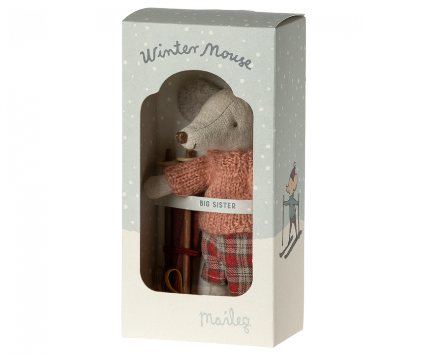 Maileg: Winter mouse with ski set, Big sister