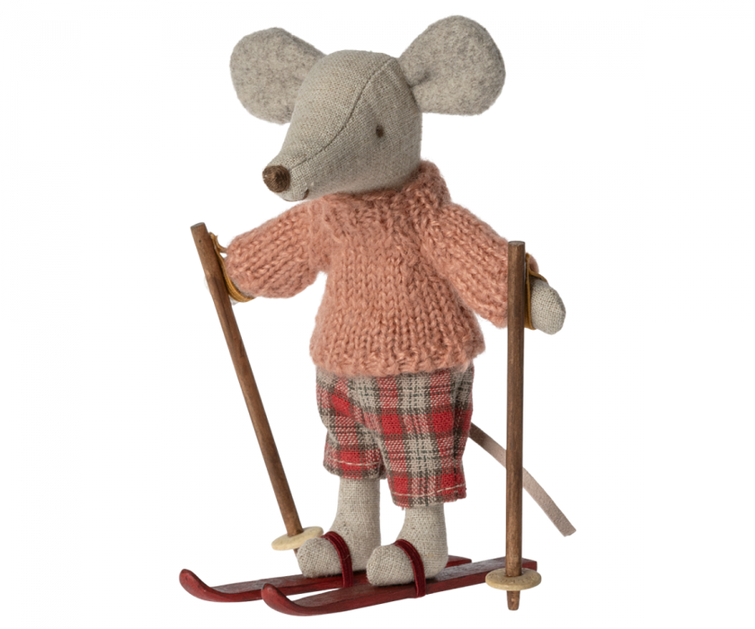 Maileg: Winter mouse with ski set, Big sister