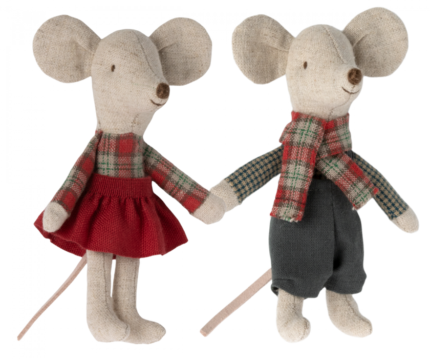 Maileg: Winter mice twins, Little brother and sister