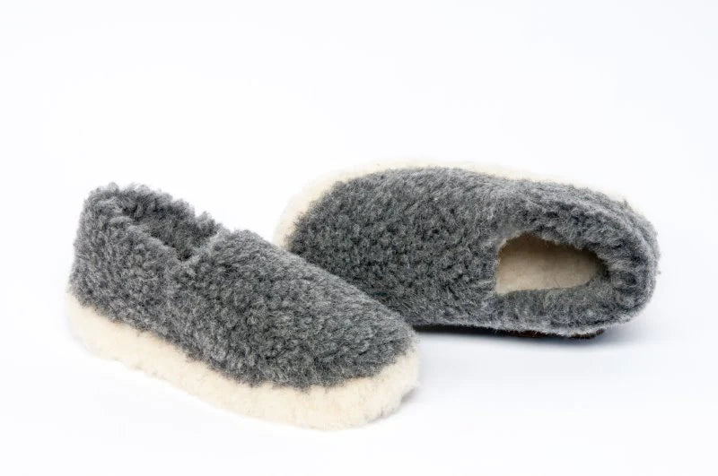 Yoko Wool: Siberian Wool Slipper - Graphite Grey