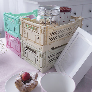 Aykasa: Folding Crate - Mini - Warm Taupe