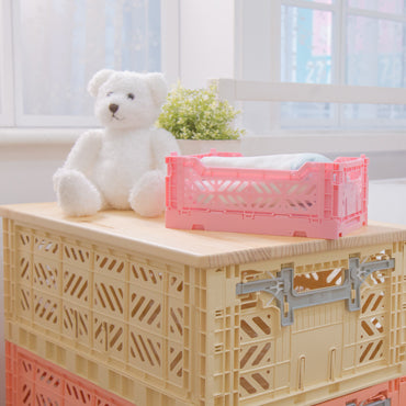 Aykasa: Folding Crate - Mini - Salmon Pink