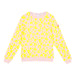 Scamp & Dude: Adult sweatshirt blush with neon yellow leopard and lightning bolt print