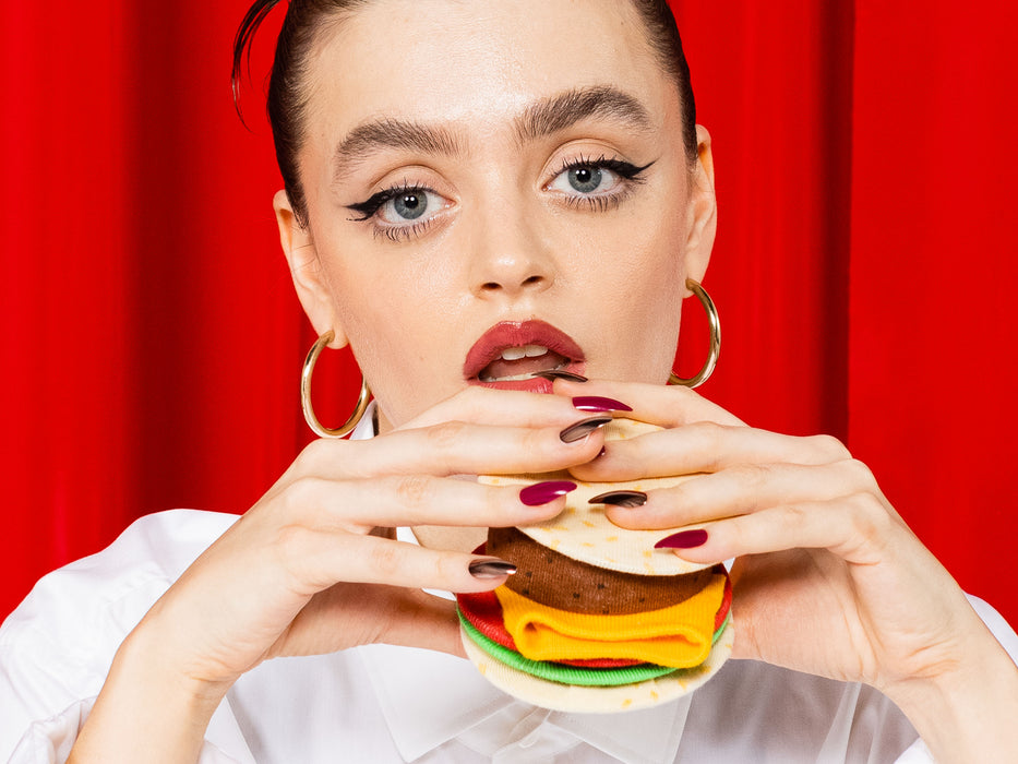 Eat My Socks: Cheeseburger - Adult