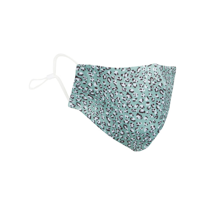 Mimi & Lula: Adult leopard print face mask - green