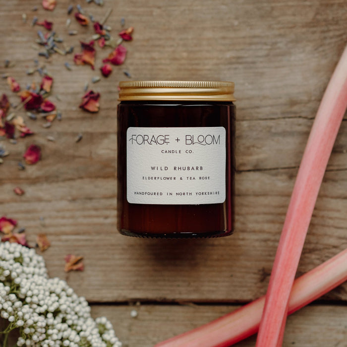 Forage + Bloom: Wild Rhubarb Soy Wax Candle