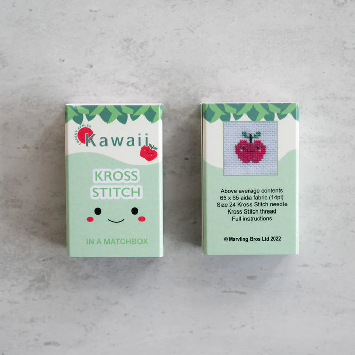 Marvling Bros: Mini Cross Stitch Kit With Kawaii Apple Design