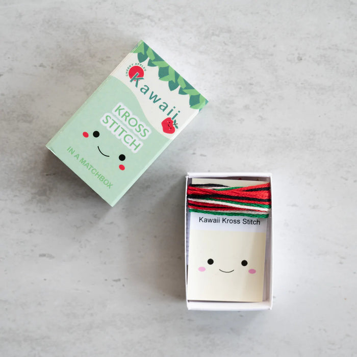 Marvling Bros: Mini Cross Stitch Kit With Kawaii Apple Design