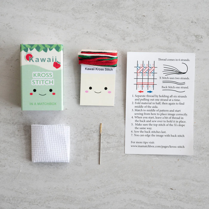 Marvling Bros: Mini Cross Stitch Kit With Kawaii Apple Design