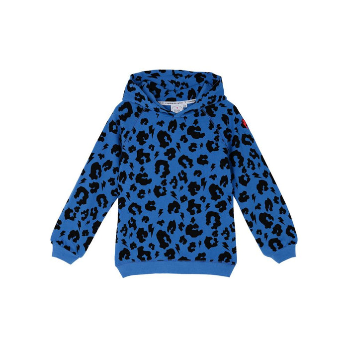 Scamp & Dude: Kids electric blue leopard and lightning bolt hoodie