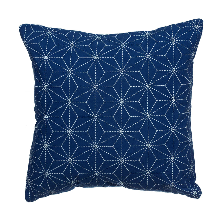 Stitch Print Blue Cushion