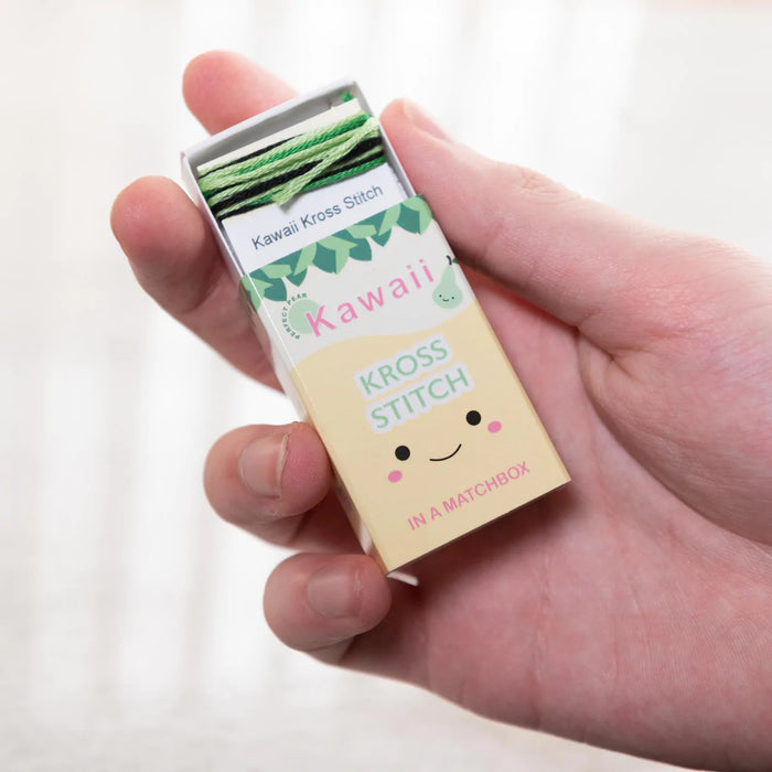 Marvling Bros: Mini Cross Stitch Kit With Kawaii Pear Design