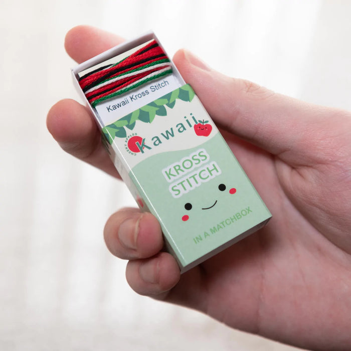 Marvling Bros: Mini Cross Stitch Kit With Kawaii Apple Design
