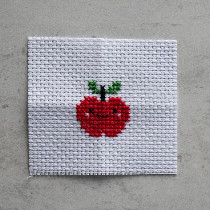 Marvling Bros: Mini Cross Stitch Kit With Kawaii Apple Design