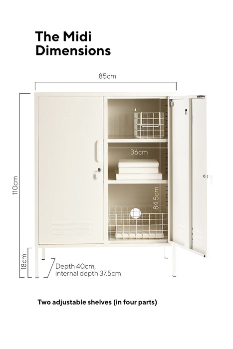 Mustard Made: Storage locker - the midi in white