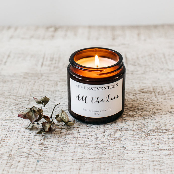 Seven Seventeen: All The Love / Black Pomegranate Candle 120ml