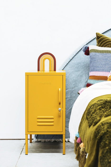 Mustard Made: Storage locker - the shorty in mustard to the left
