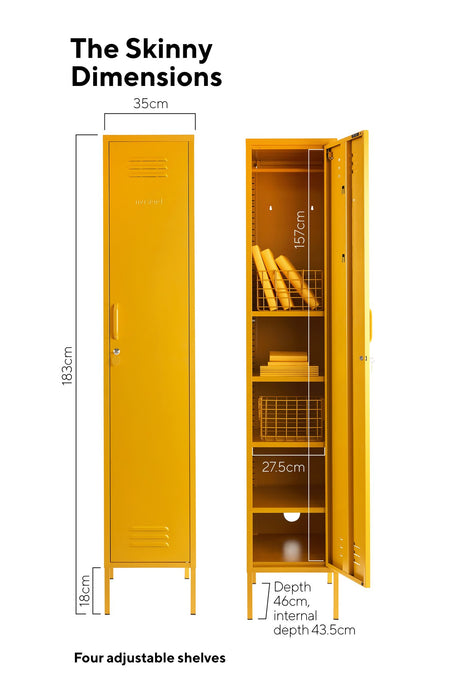 Mustard Made: Storage locker - the skinny in mustard