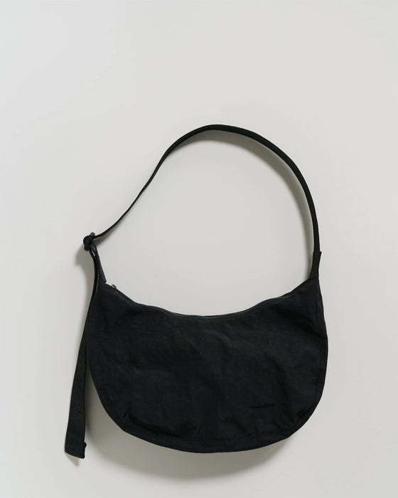 Baggu: Medium Nylon Crescent Bag -  Black