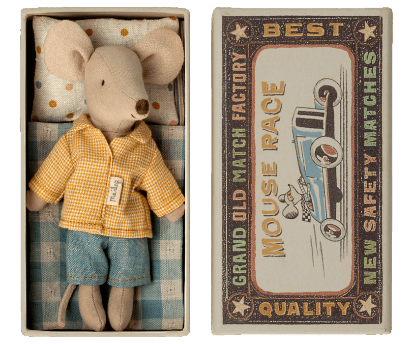 Maileg: Big brother mouse in matchbox
