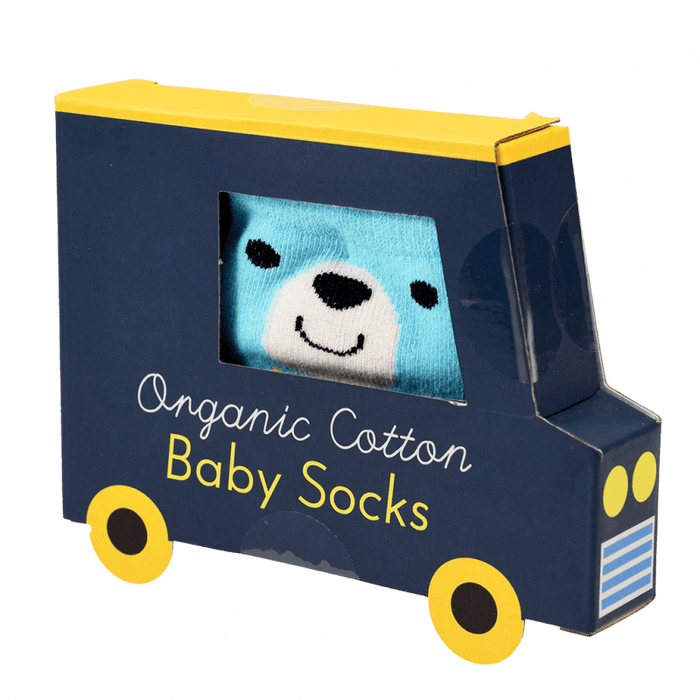 Blue Bear Baby Socks (one Pair)