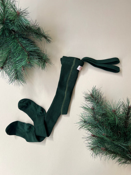 Silly Silas: Footed - Dark Forest Green