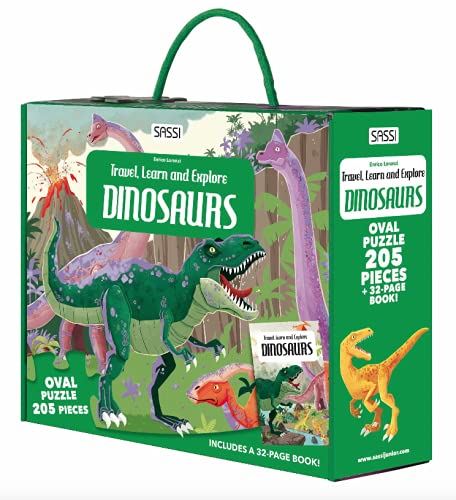 Travel, Learn, Explore: Dinosaurs Book & Jigsaw