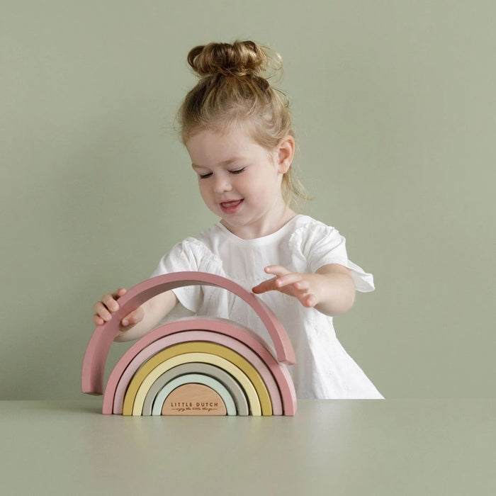 Little Dutch: Wooden rainbow - pink
