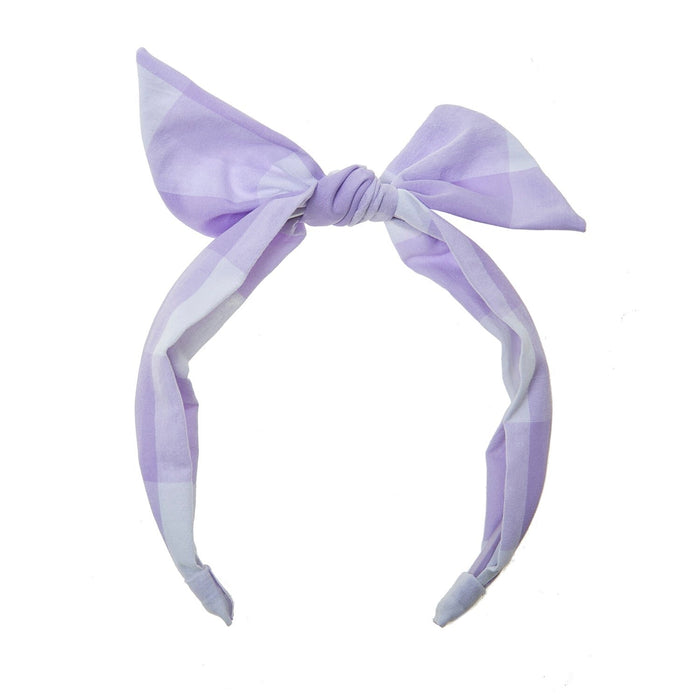 Rockahula: Check Tie Headband - Lilac