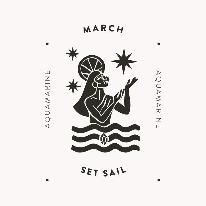 Wanderlust Life: March Birthstone Stud Earring | Aquamarine