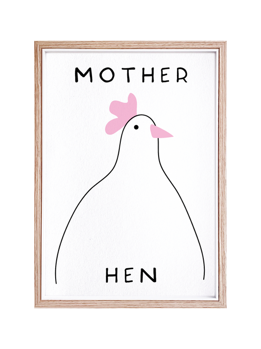 Hand And Palm: Mother Hen Print  - A4