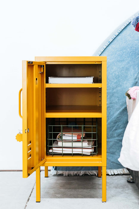 Mustard Made: Storage locker - the shorty in mustard to the left