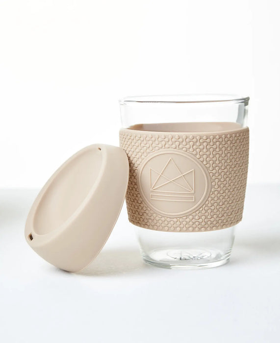Neon Kactus: Glass Coffee Cup - Cloud 9 12 oz
